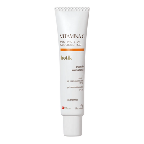 O Boticário Botik Gel Creme Multiprotetor Vitamina C – Crema Gel viso Vitamina C e SPF50 40gr