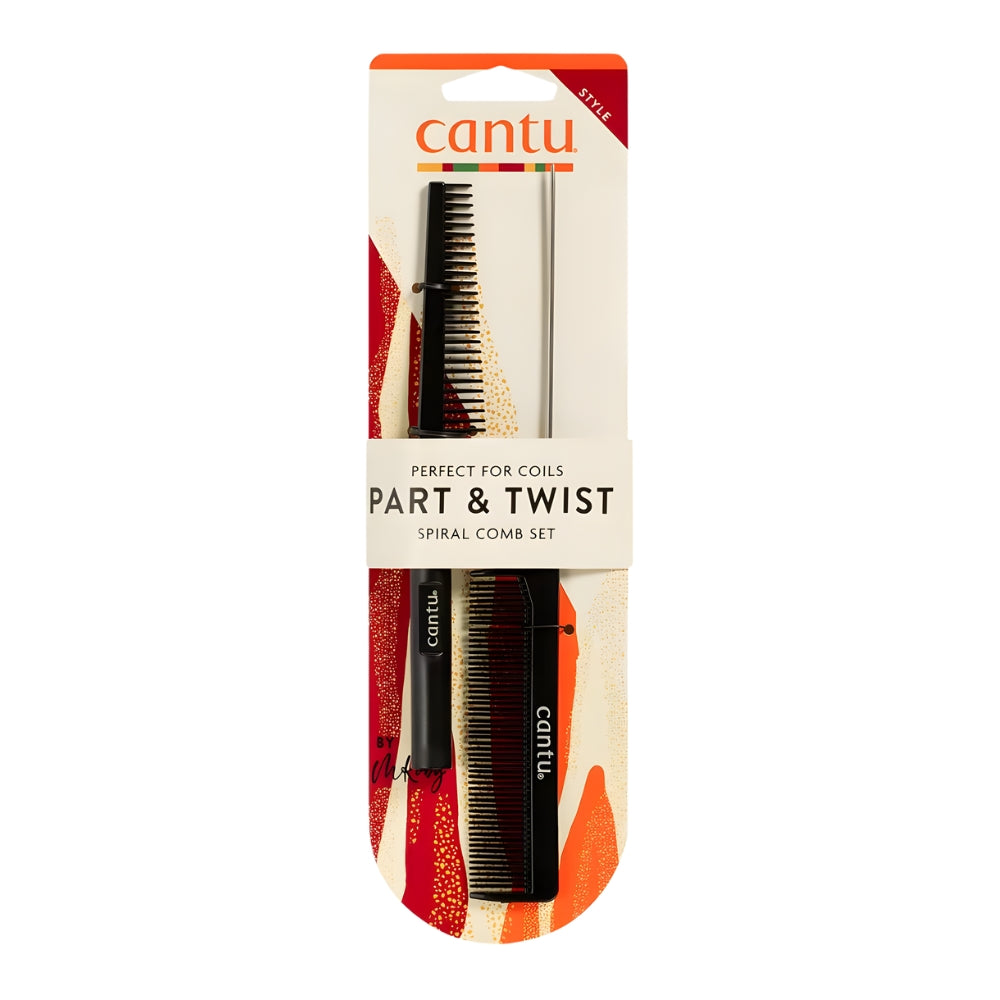 Cantu Style Part & Twist Spiral Comb - Pettini styling per ricci definiti