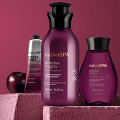 O BOTICÁRIO NATIVA SPA Coffret Cadeau Prune Noire - Lotion pour le corps, huile pour le corps et crème pour les mains