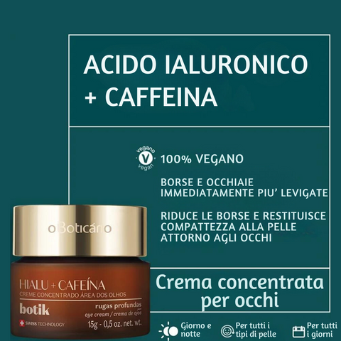 BOTIK Creme Concentrado para Área dos Olhos - Crème contour des yeux Acide hyaluronique et caféine