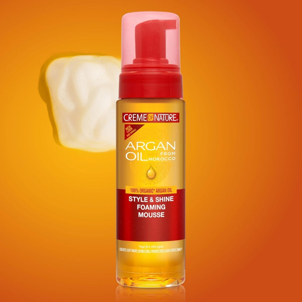 Creme of Nature Argan Oil from Morocco Style & Shine Foaming Hair Mousse - Mousse anti crespo 207ml