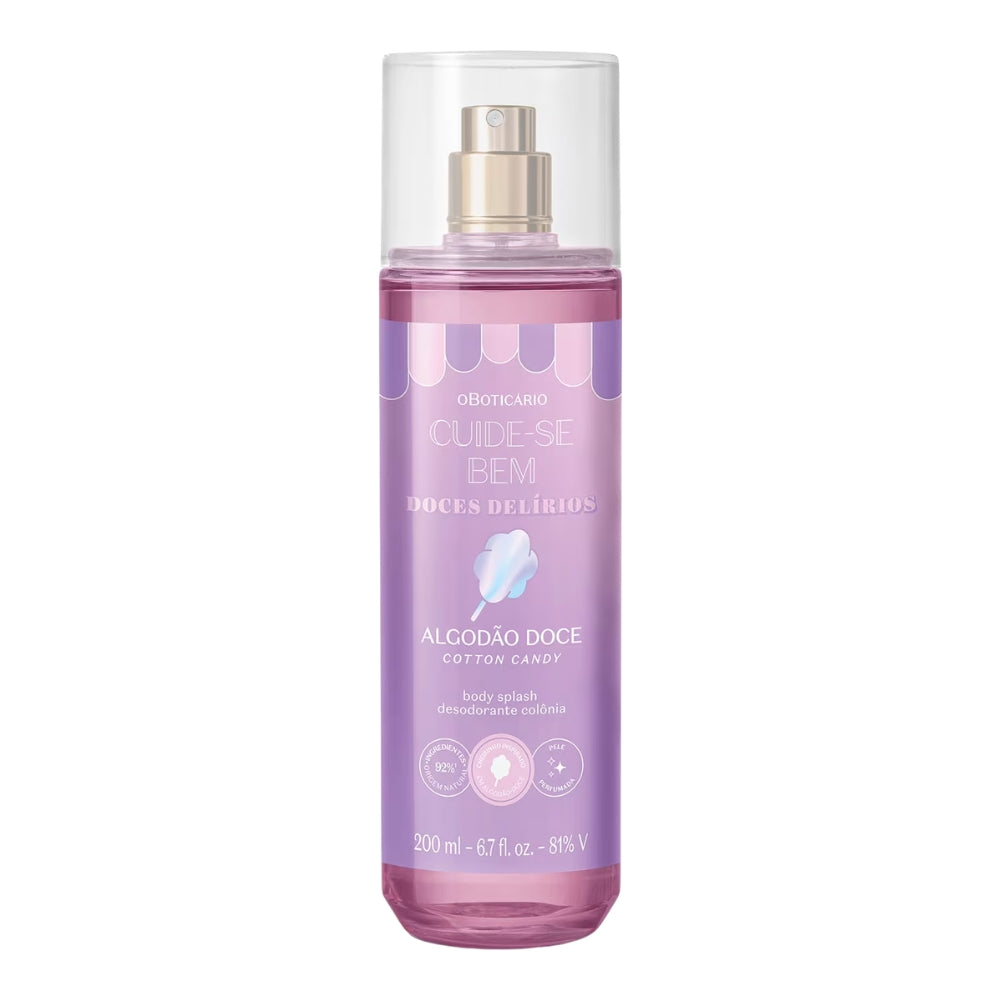 O Boticário Cuide-se Bem Doces Delírios Body Splash Algodão Doce - Eau de Cologne 200ml