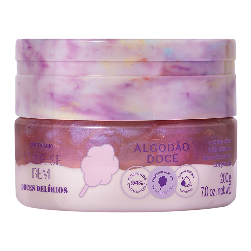 O Boticário Cuide-se Bem Doces Delírios Algodão Doce Creme Hidratante - Crema corpo duo 200gr