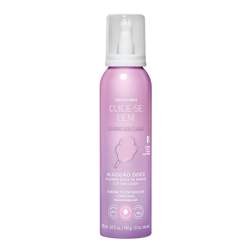 O Boticário Cuide-se Bem Doces Delírios Algodão Doce Sabonete - Bagnoschiuma in mousse 150ml