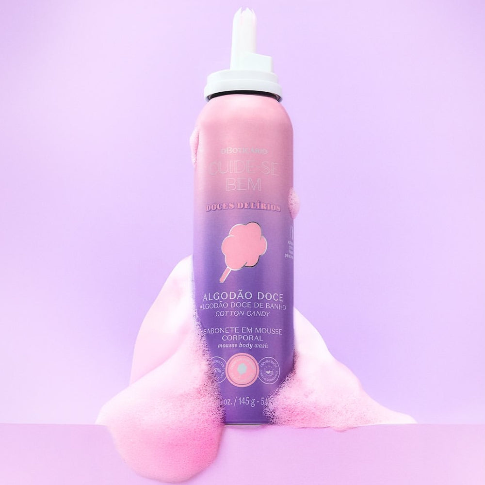 O Boticário Cuide-se Bem Doces Delírios Algodão Doce Sabonete - Bagnoschiuma in mousse 150ml