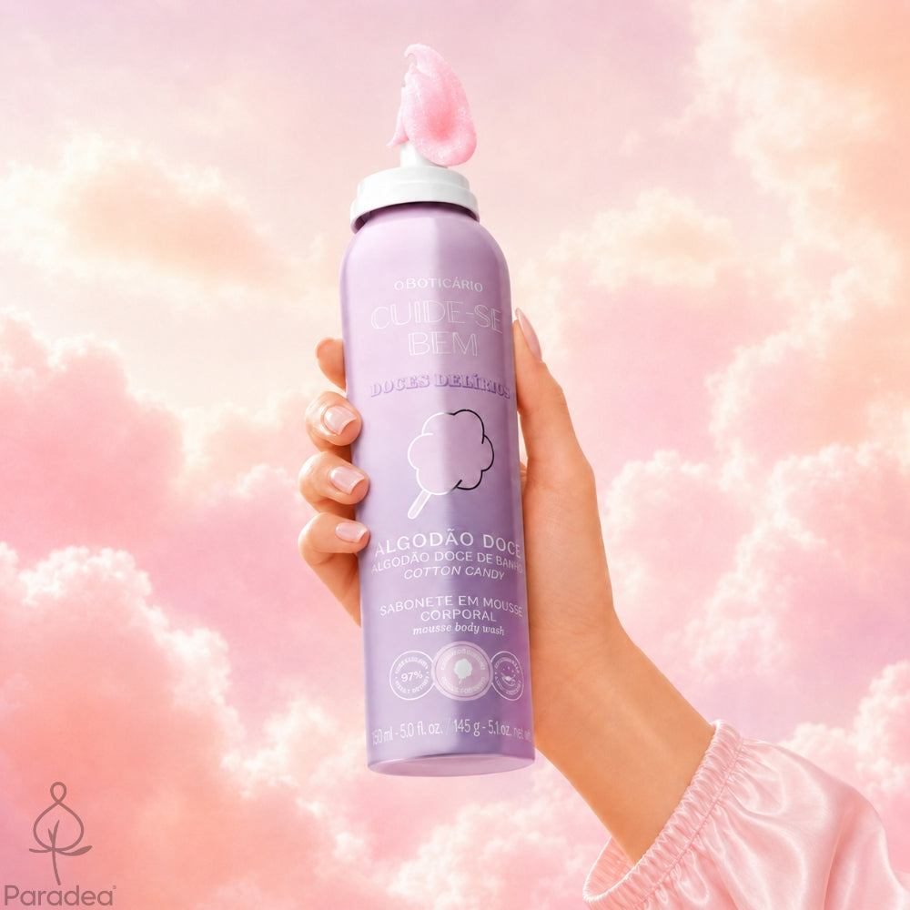 O Boticário Cuide-se Bem Doces Delírios Algodão Doce Sabonete - Bagnoschiuma in mousse 150ml
