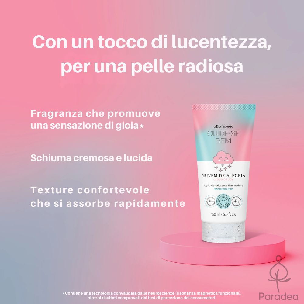 O Boticário Cuide-se Bem Nuvem de Alegria Loção - Lozione idratante illuminante 150ml