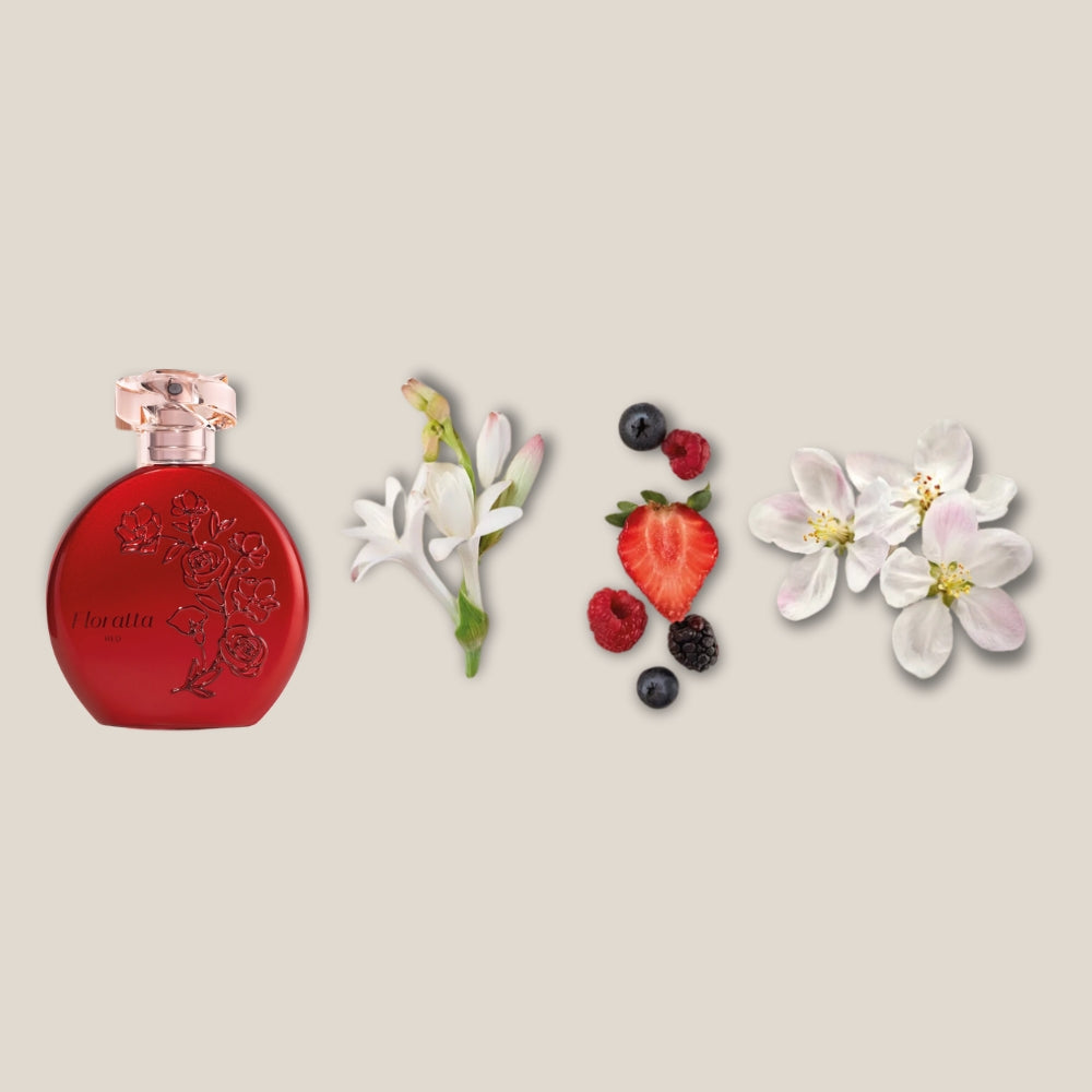 O Boticário Set regalo - Floratta Red & QDB Rossetto liquido matte Volumão
