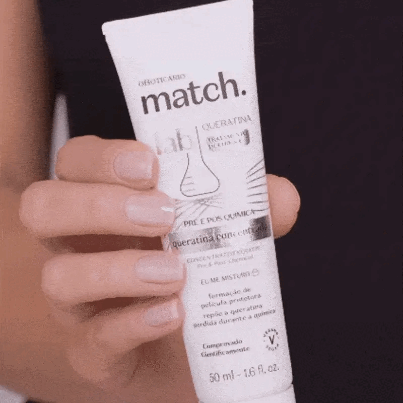 O Boticário Match. Lab Pré e Pós-Química Tratamento de Choque - Cheratina Concentrata 50ml