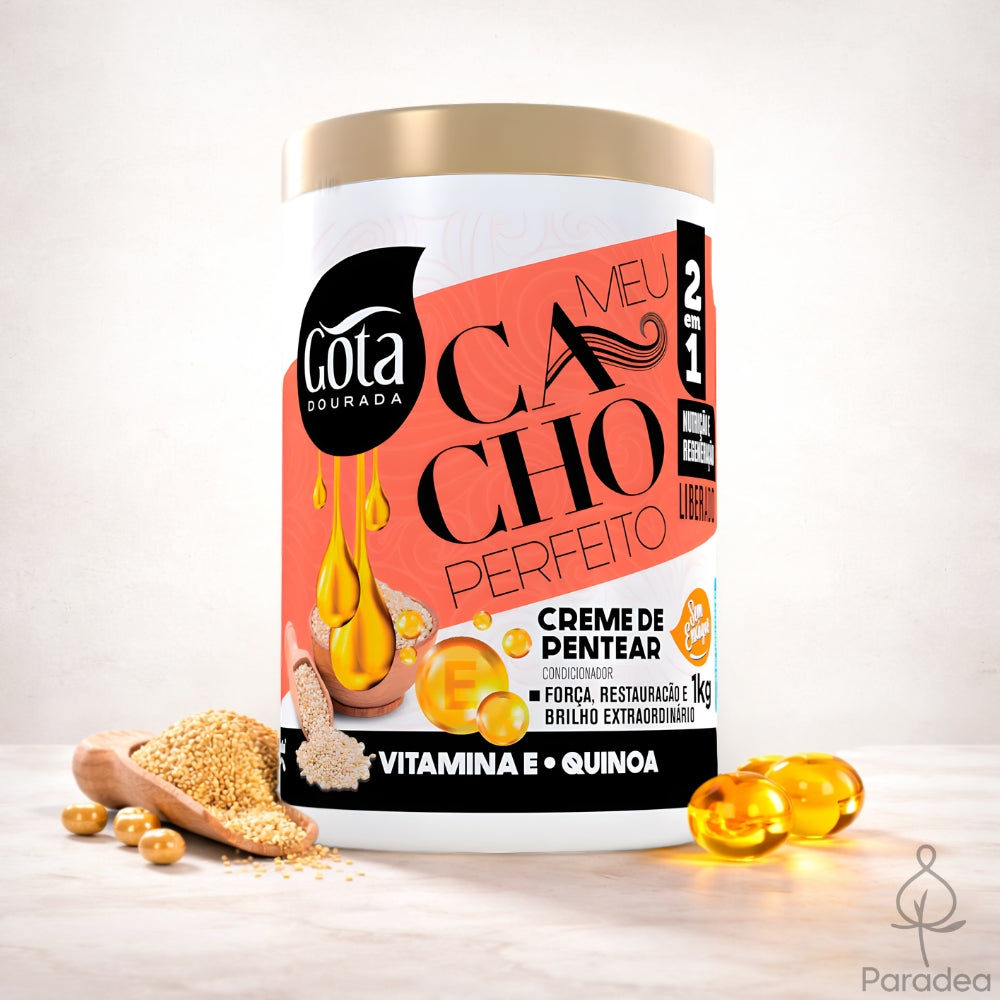 Gota Dourada Meu Cacho Perfeito Vitamina E e Quinoa - Crema ricci nutriente 1kg
