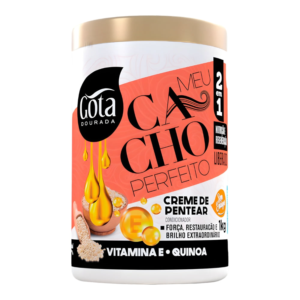 Gota Dourada Meu Cacho Perfeito Vitamina E e Quinoa - Crema ricci nutriente 1kg