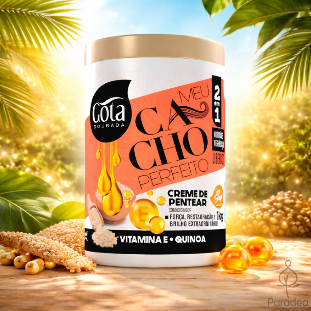 Gota Dourada Meu Cacho Perfeito Vitamina E e Quinoa - Crema ricci nutriente 1kg