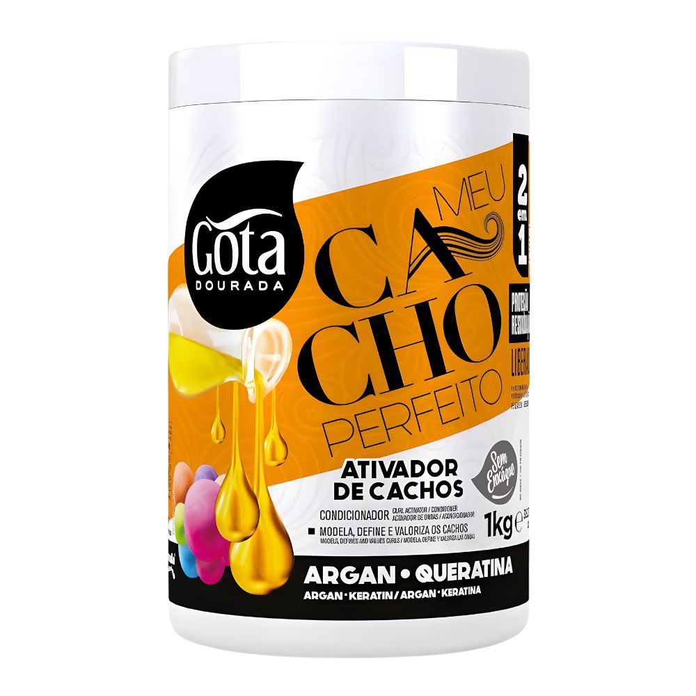 Gota Dourada Meu Cacho Perfeito Argan e Cheratina - Attivatore di ricci 1kg
