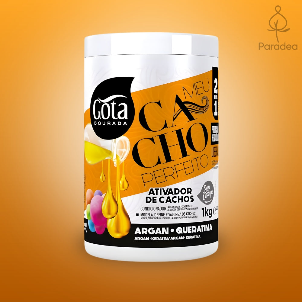 Gota Dourada Meu Cacho Perfeito Argan e Cheratina - Attivatore di ricci 1kg