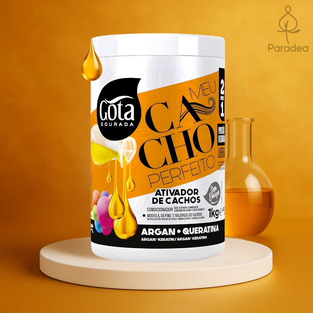 Gota Dourada Meu Cacho Perfeito Argan e Cheratina - Attivatore di ricci 1kg