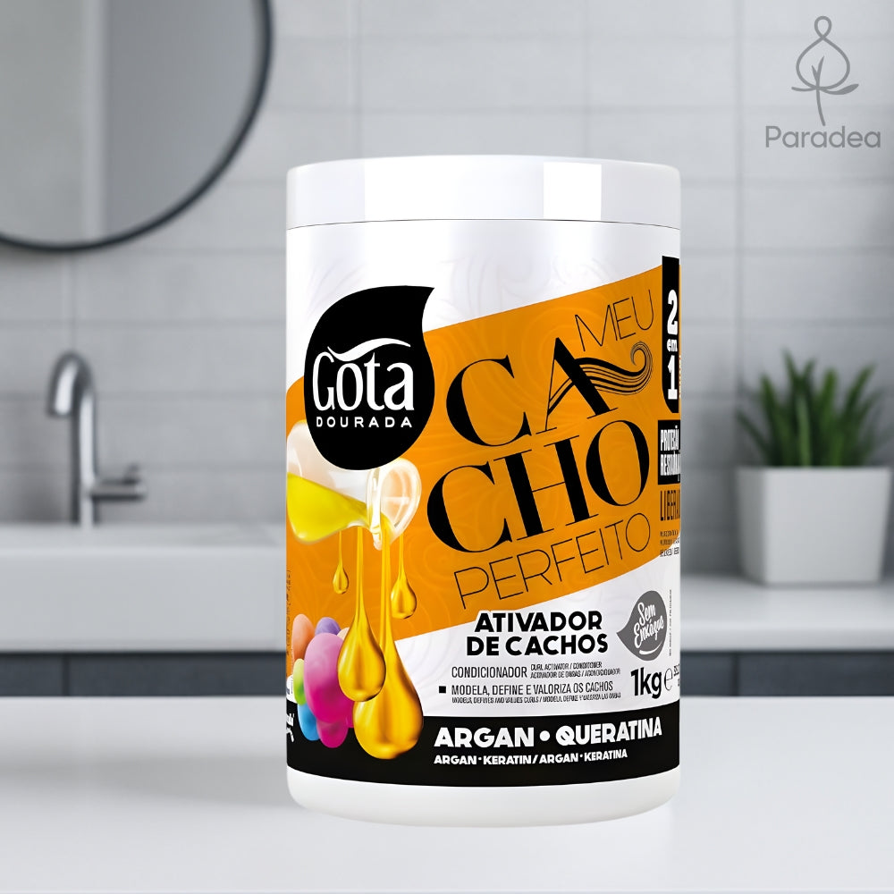 Gota Dourada Meu Cacho Perfeito Argan e Cheratina - Attivatore di ricci 1kg