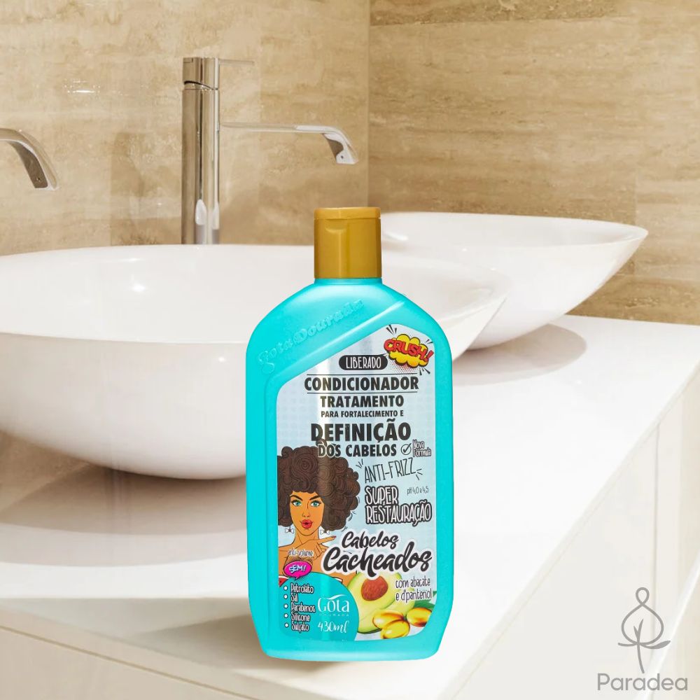 Gota Dourada Cabelos Cacheados Condicionador - Balsamo ricci forti e definiti 430ml