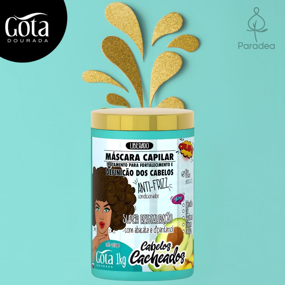 Gota Dourada Cabelos Cacheados - Maschera fortificante e definente 1kg