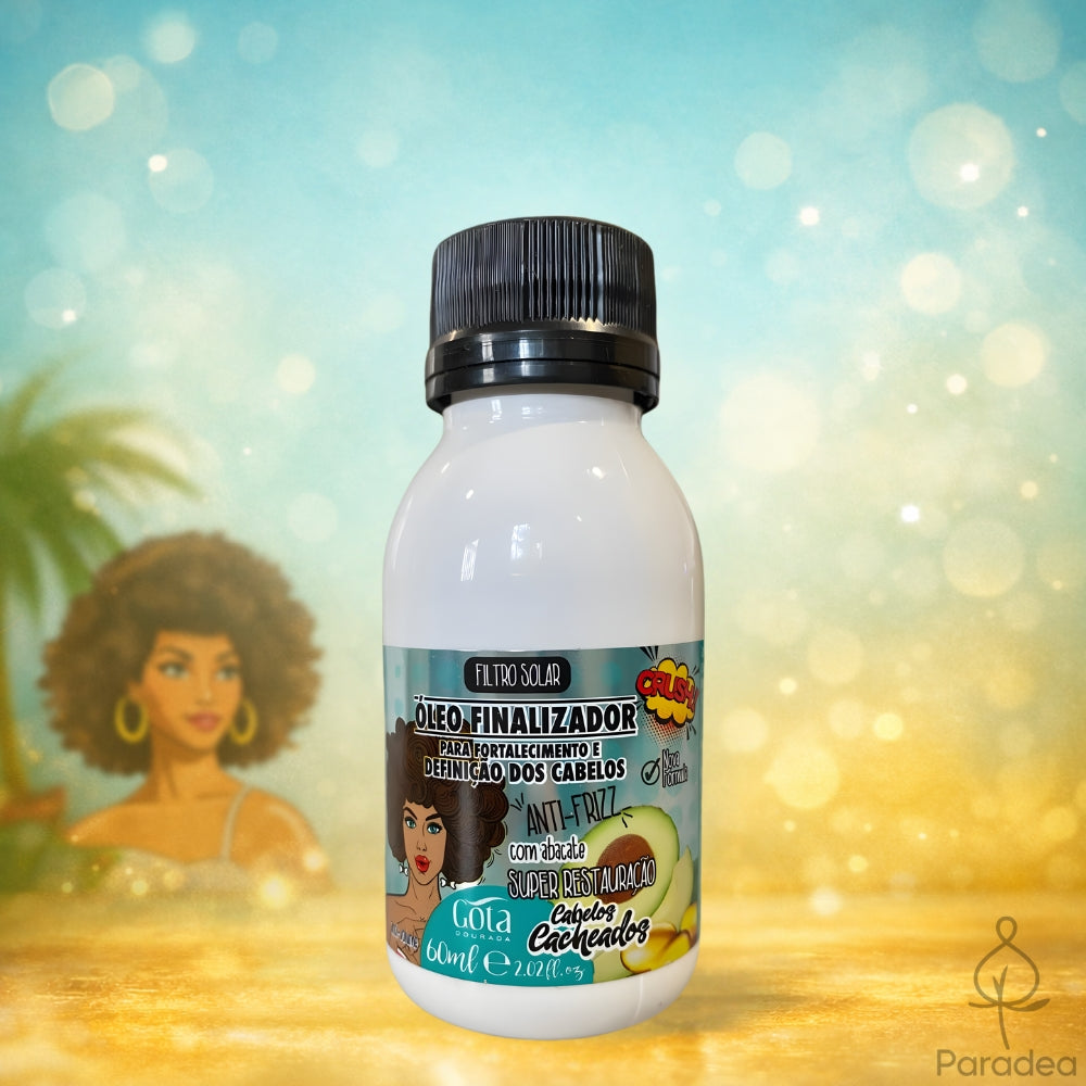 Gota Dourada Cabelos Cacheados Óleo Finalizador - Olio anti crespo capelli ricci 60ml