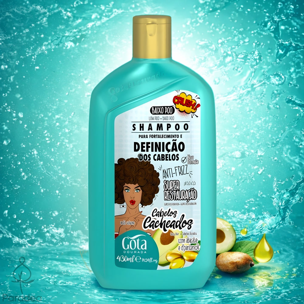 Gota Dourada Cabelos Cacheados - Shampoo ricci forti e definiti 430ml