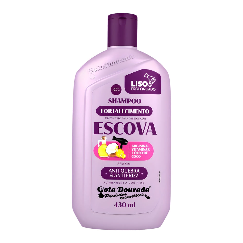 Gota Dourada Cabelos com Escova - Shampoo rinforzante 430ml