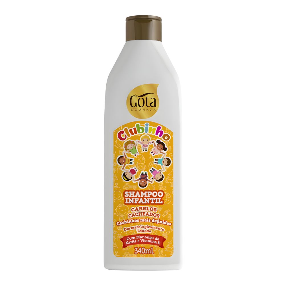 Gota Dourada Clubinho Cacheados - Shampoo bambini capelli ricci 340ml