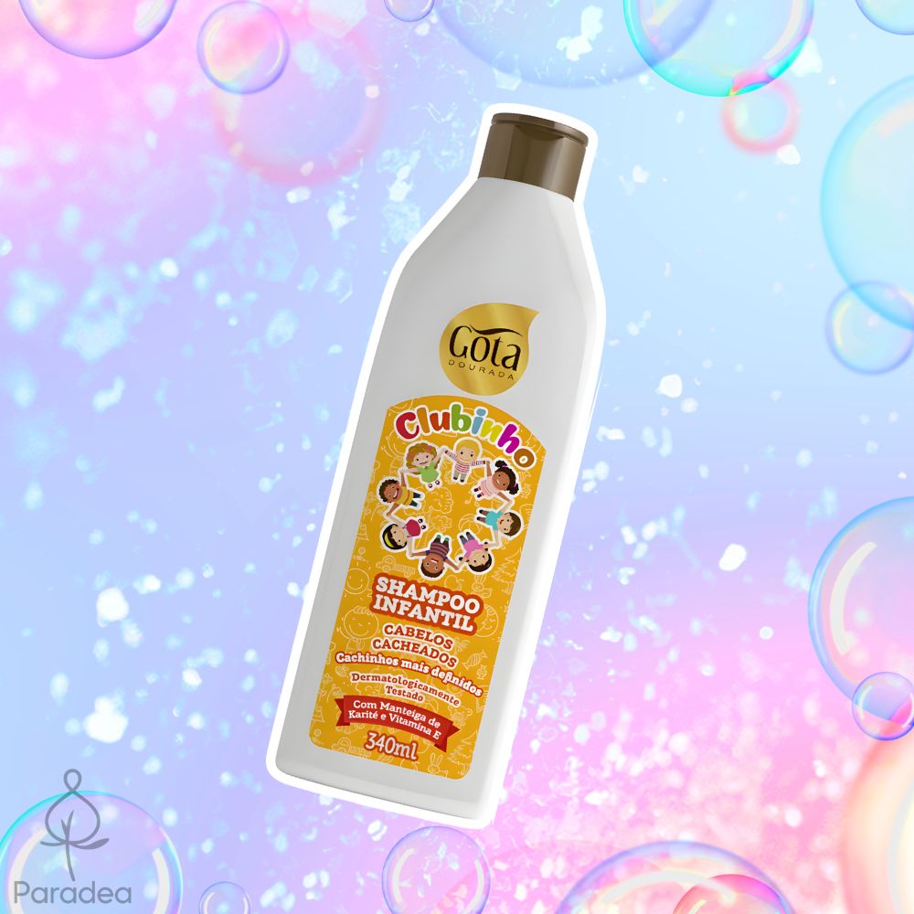 Gota Dourada Clubinho Cacheados - Shampoo bambini capelli ricci 340ml