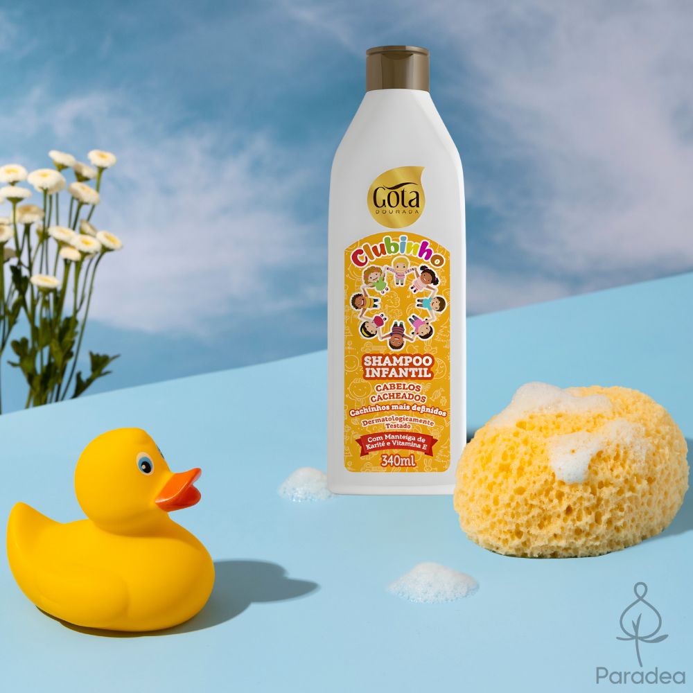 Gota Dourada Clubinho Cacheados - Shampoo bambini capelli ricci 340ml