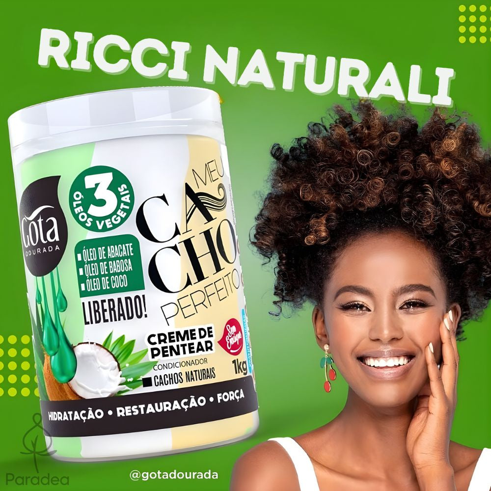 Gota Dourada Meu Cacho Perfeito Óleo de Coco - Crema districante capelli ricci 1kg