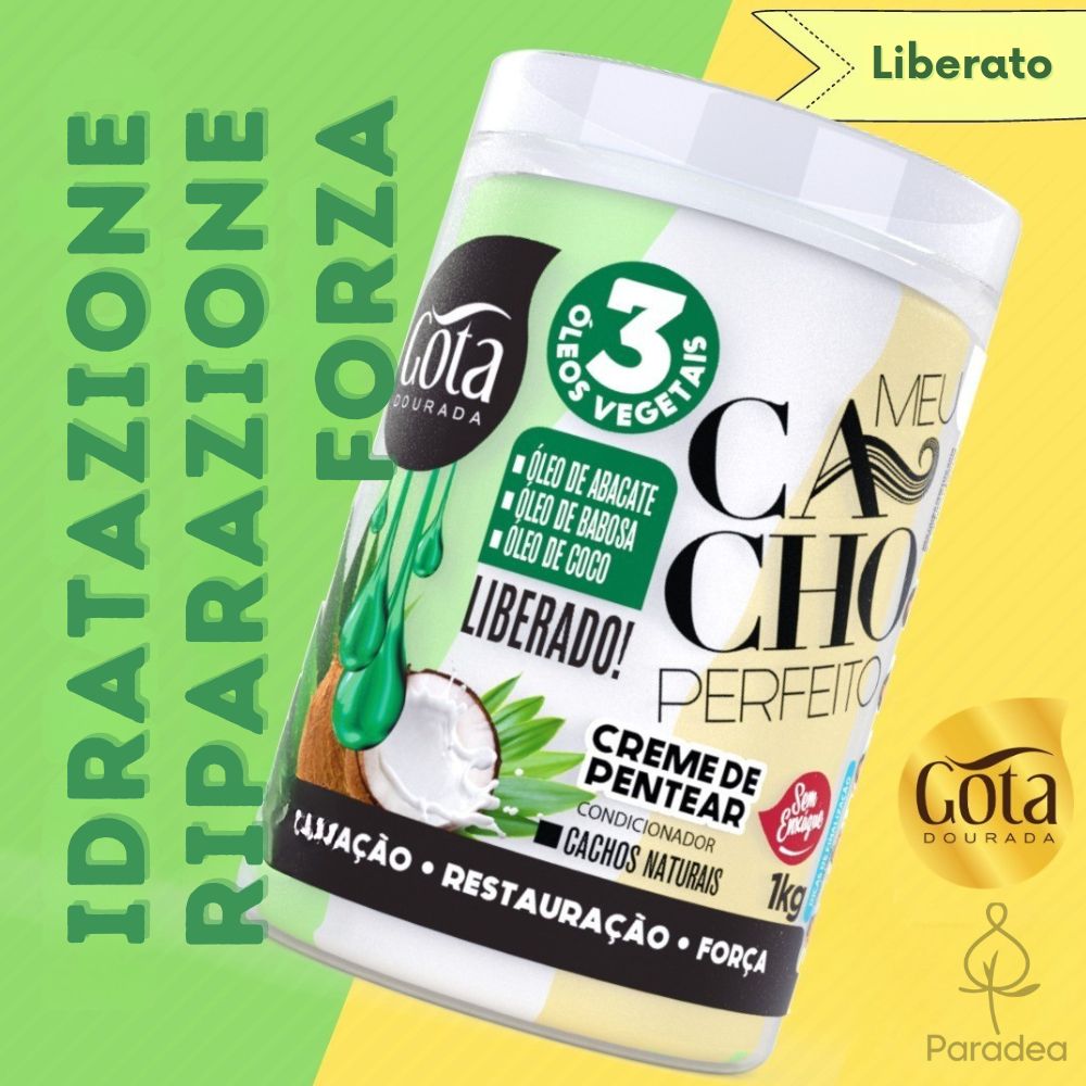 Gota Dourada Meu Cacho Perfeito Óleo de Coco - Crema districante capelli ricci 1kg