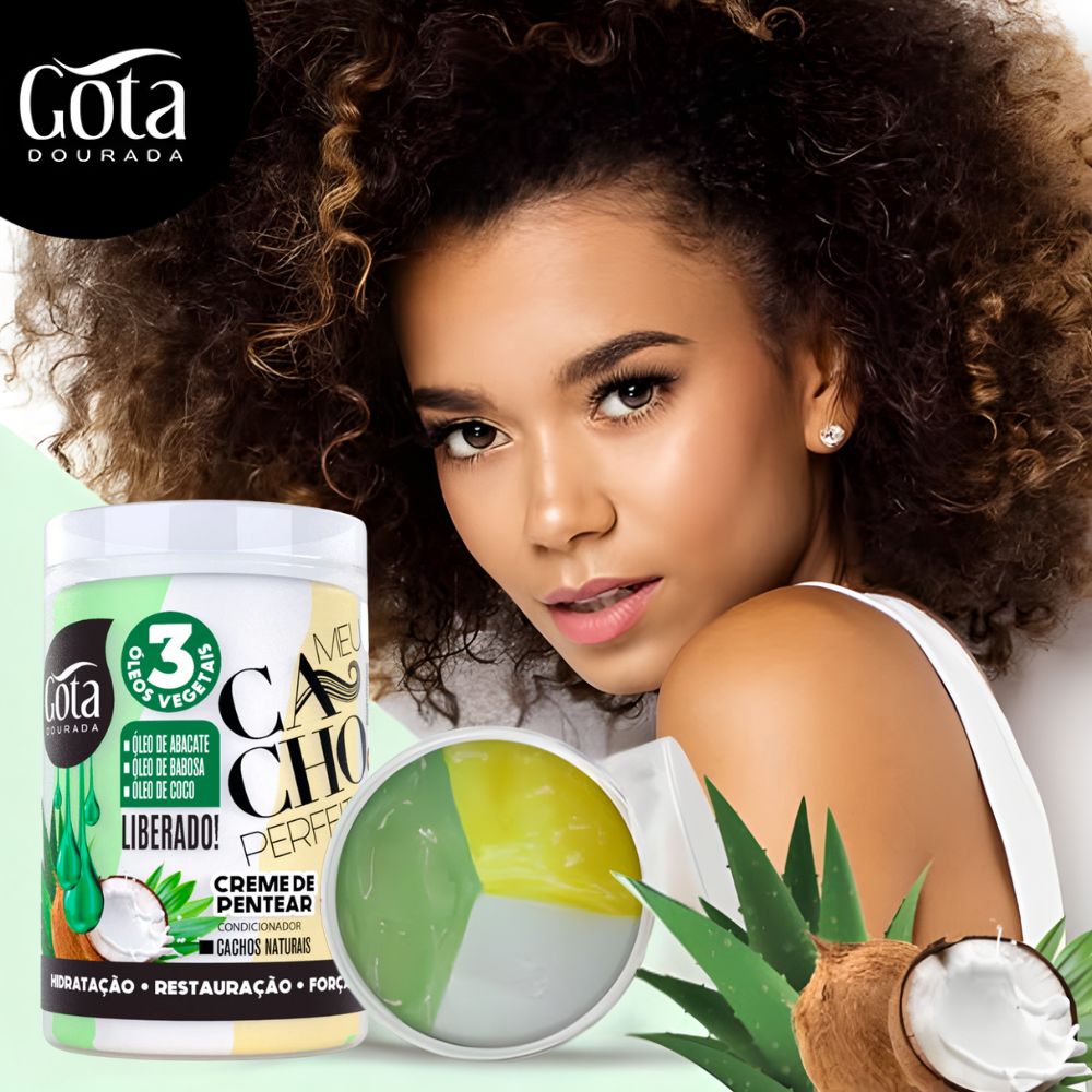 Gota Dourada Meu Cacho Perfeito Óleo de Coco - Crema districante capelli ricci 1kg