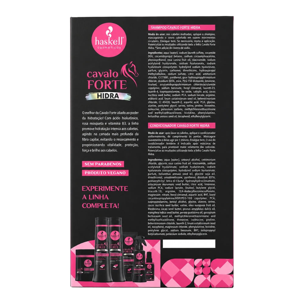 Haskell Kit Cavalo Forte Hidra - Shampoo + Balsamo idratazione profonda