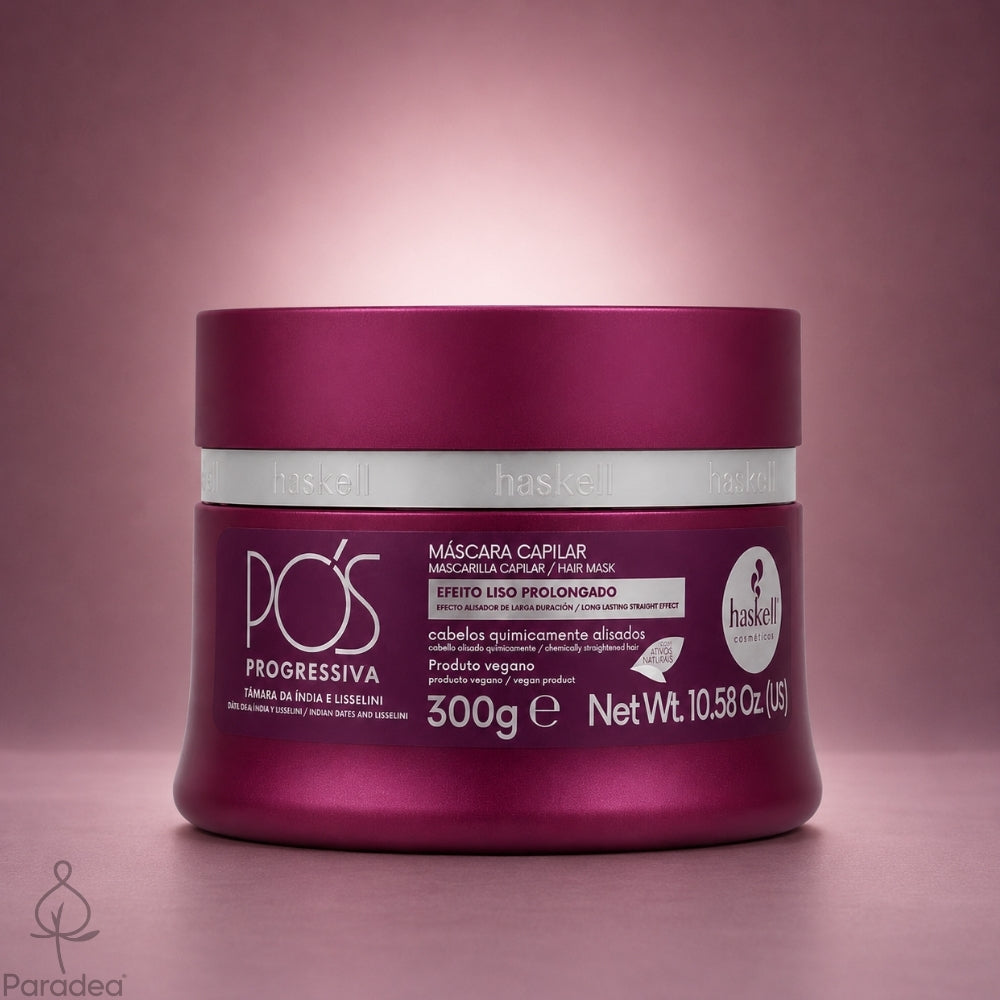 Haskell Pós Progressiva Máscara Capilar - Maschera Ricostruttiva Post Stiratura Chimica 300gr