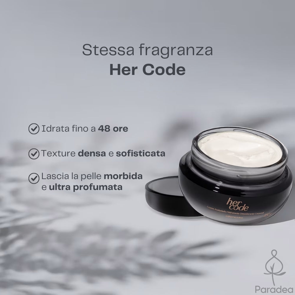 O Boticário Her Code Creme Aveludado Hidratante Corporal - Crema corpo 250gr