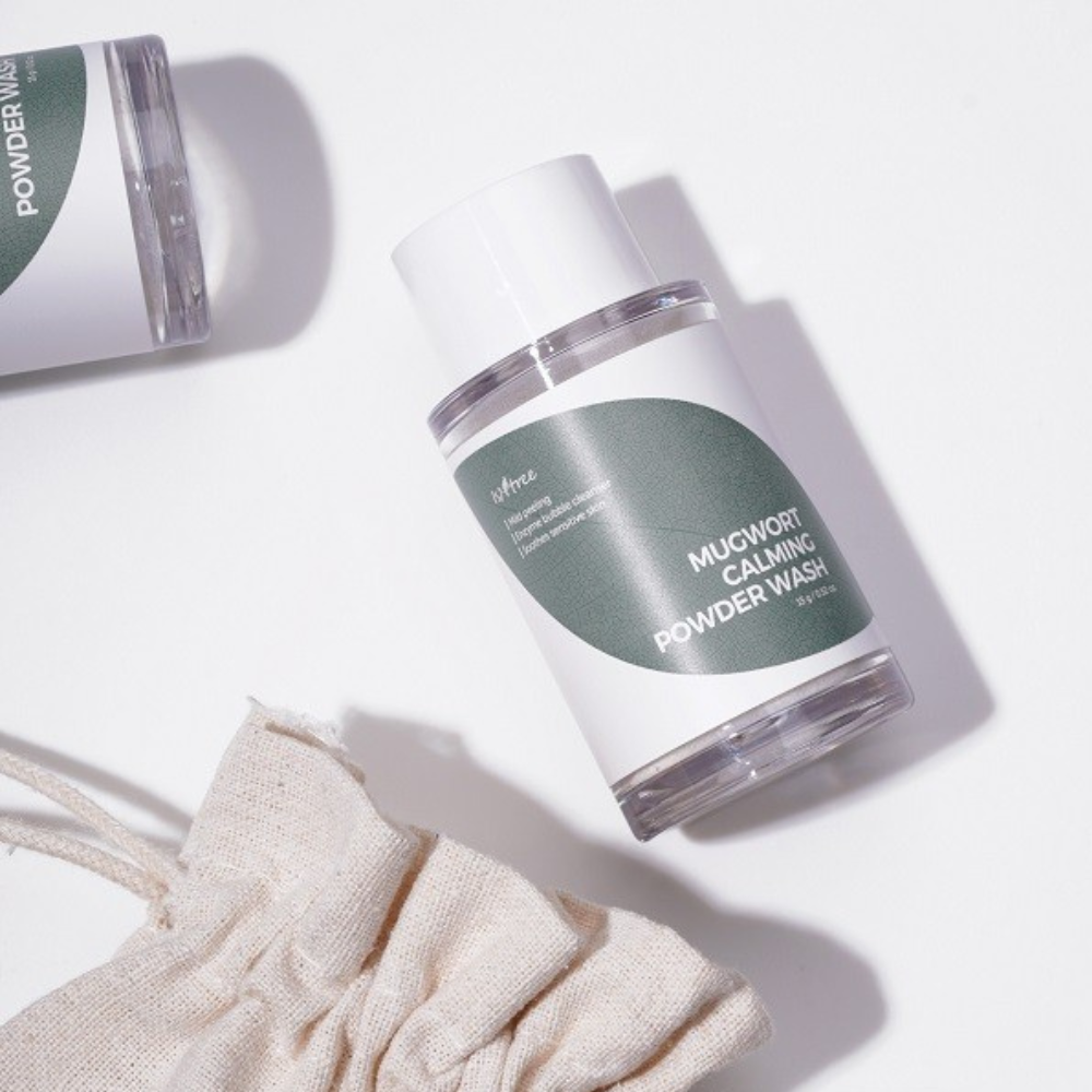 ISNTREE Mugwort Calming Powder Face Wash 15g - Facial cleanser
