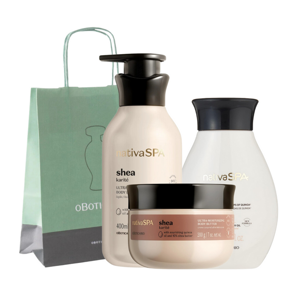 NATIVA SPA KARITÉ SET Hydrating body oil + Hydrating body lotion + Ultra hydrating body cream