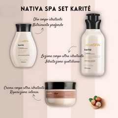 NATIVA SPA KARITÉ SET Hydrating body oil + Hydrating body lotion + Ultra hydrating body cream