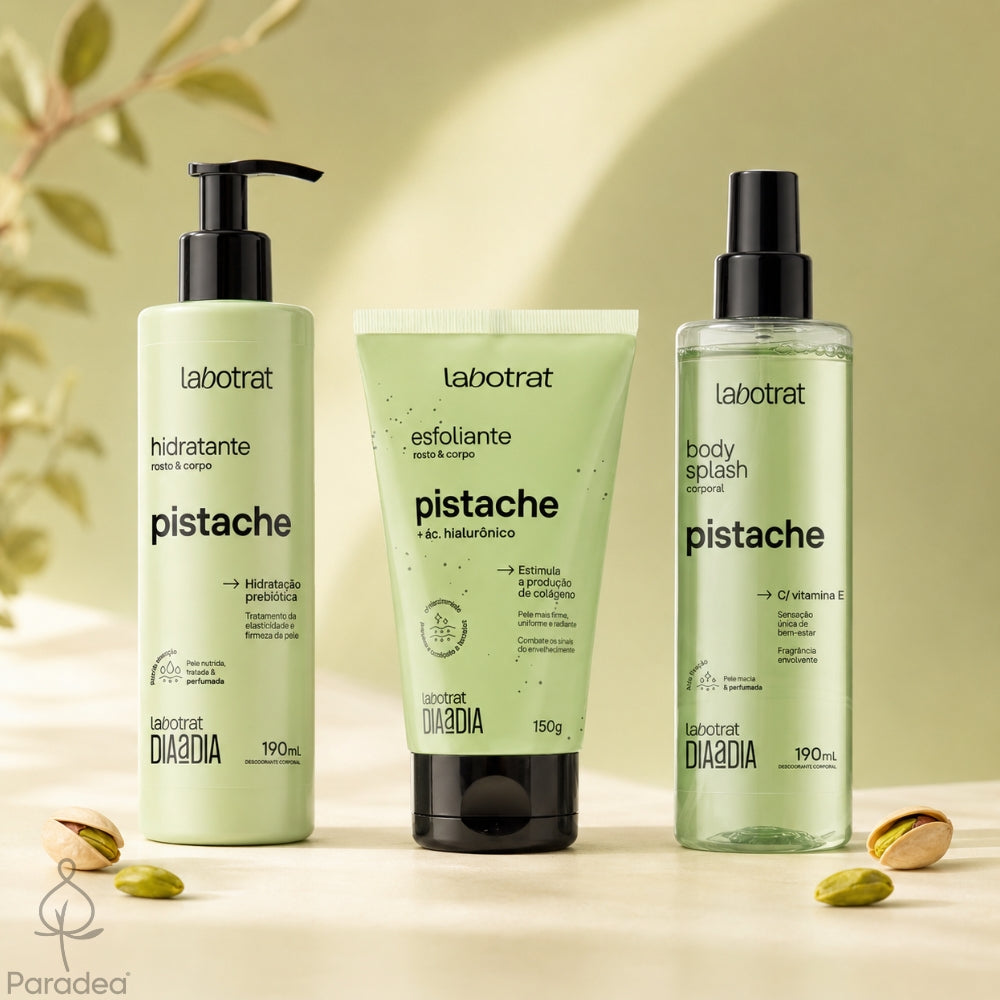 Labotrat Kit Dia a Dia Pistache - Kit corpo Pistacchio Esfoliante, Idratante & Body Splash