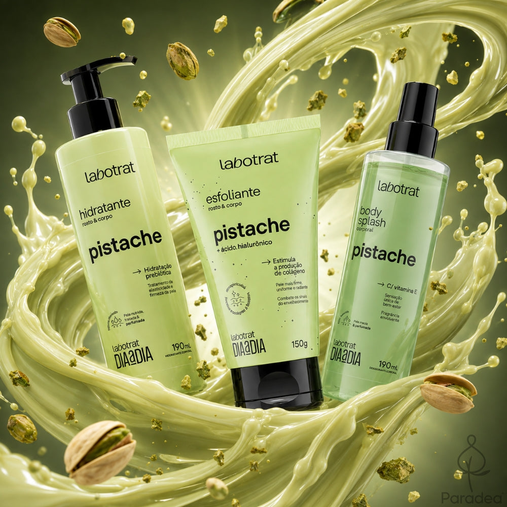 Labotrat Kit Dia a Dia Pistache - Kit corpo Pistacchio Esfoliante, Idratante & Body Splash