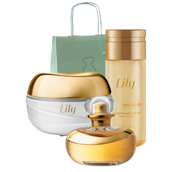 O BOTICÁRIO LILY Set regalo – Crema vellutata corpo + Olio profumato corpo + Eau de Parfum