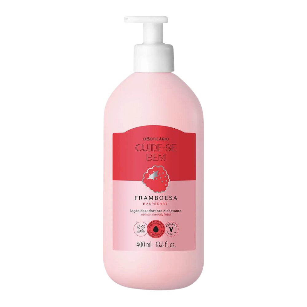 CUIDE-SE BEM Loção Hidratante Corporal Feira Framboesa - Crema idratante corpo Lampone Edizione Limitata 400ml