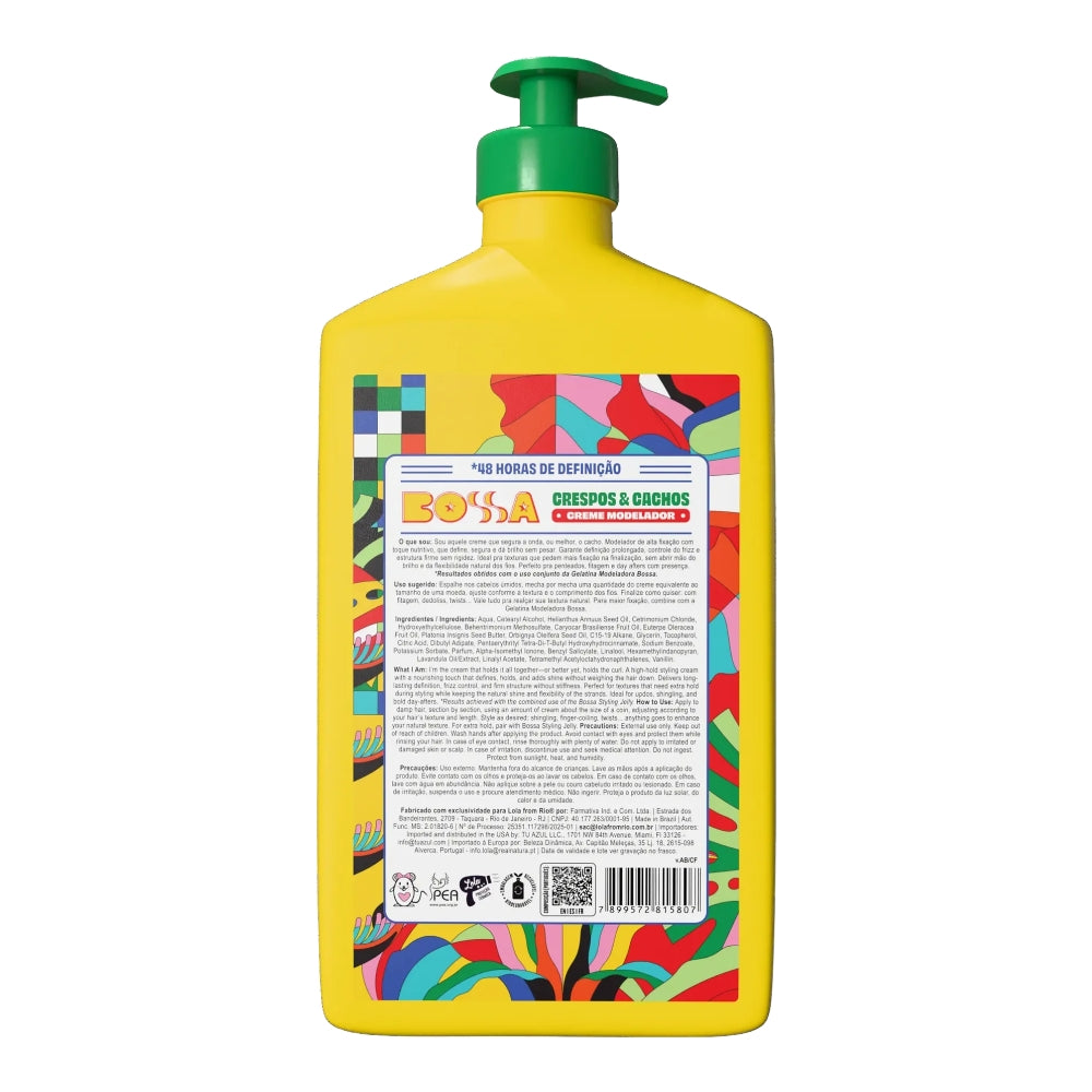 Lola Cosmetics Bossa Crespos & Cachos Creme Modelador - Crema definizione ricci e afro 1kg
