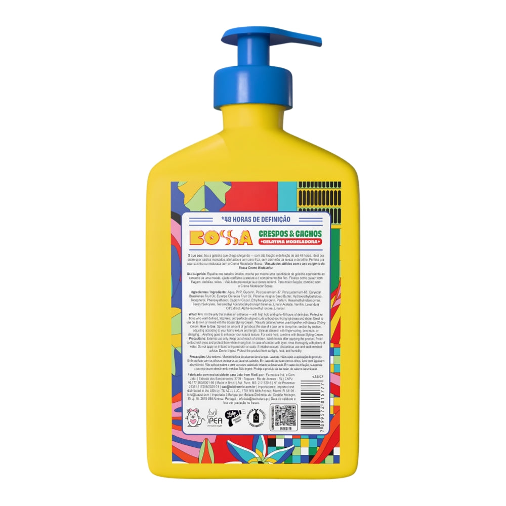 Lola Cosmetics Bossa Crespos & Cachos Gelatina Modeladora - Gelatina modellante ricci e afro 500gr