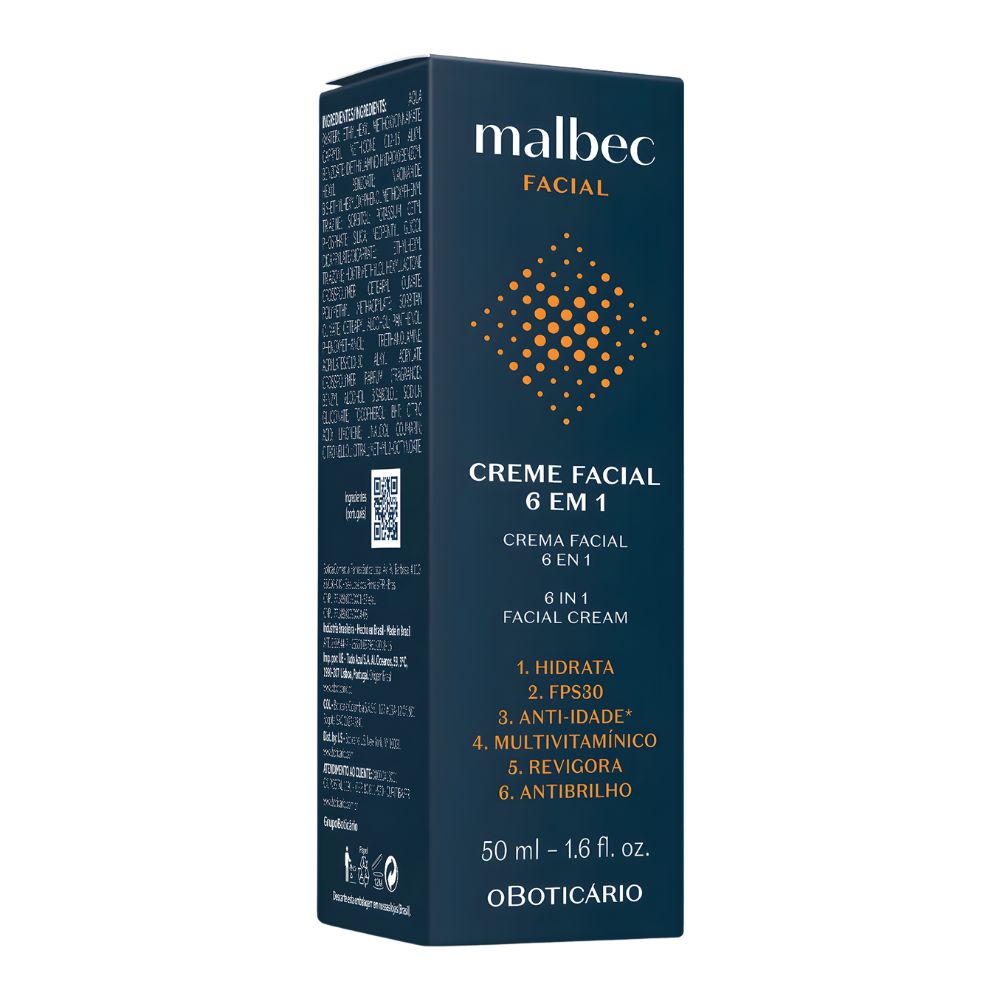 O Boticário Malbec Creme facial 6 em 1 - Crema viso 6 in 1 50ml