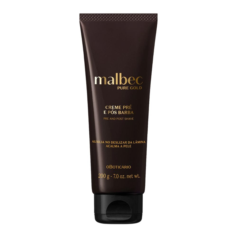 O Boticário Malbec Pure Gold Creme pré e pós barba - Crema pre e dopo barba 200gr