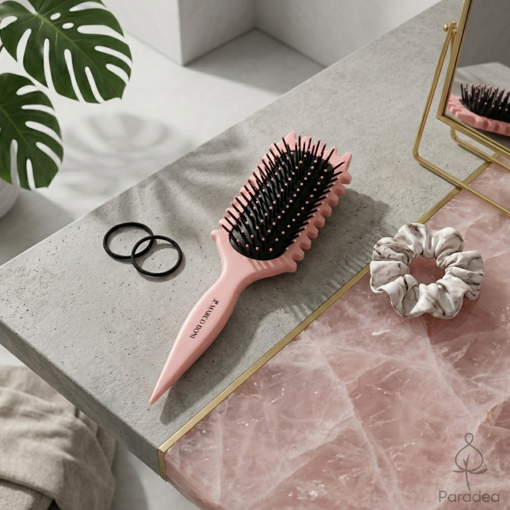 Marco Boni Escova Curly Cachos Definidos - Spazzola rosa ricci definiti