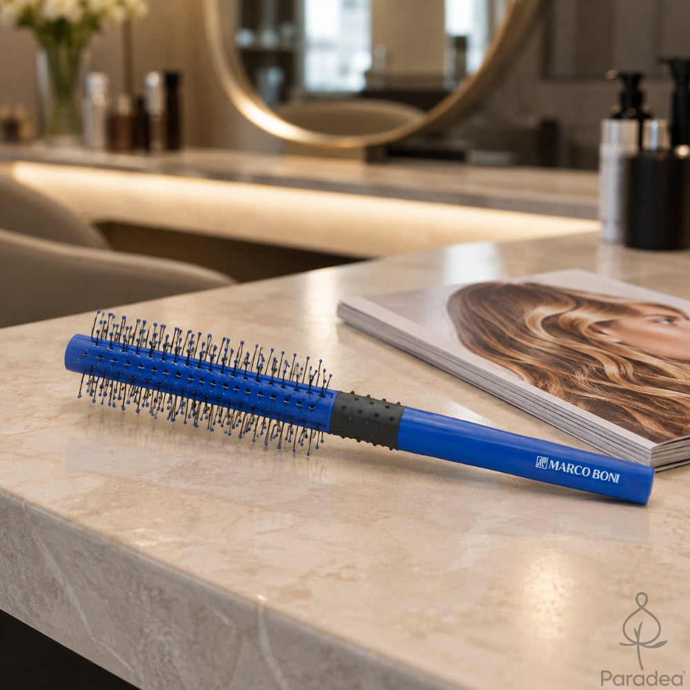 Marco Boni Escova Daily com Corpo Cilindrico - Spazzola Cilindrica per Capelli lunghi Blu