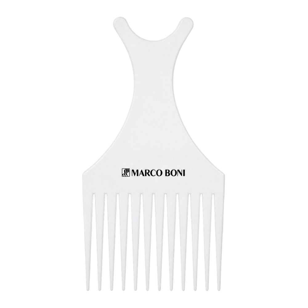 Marco Boni Pente Afro - Pettine Black Power a Denti Lunghi Bianco