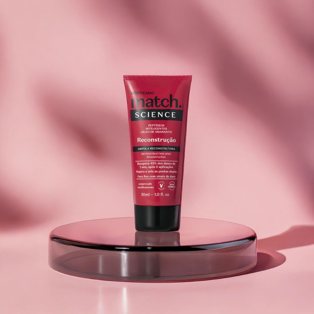 O Boticário Match. Ampola Science Reconstrução - Ampolla ricostruzione capelli danneggiati 30ml