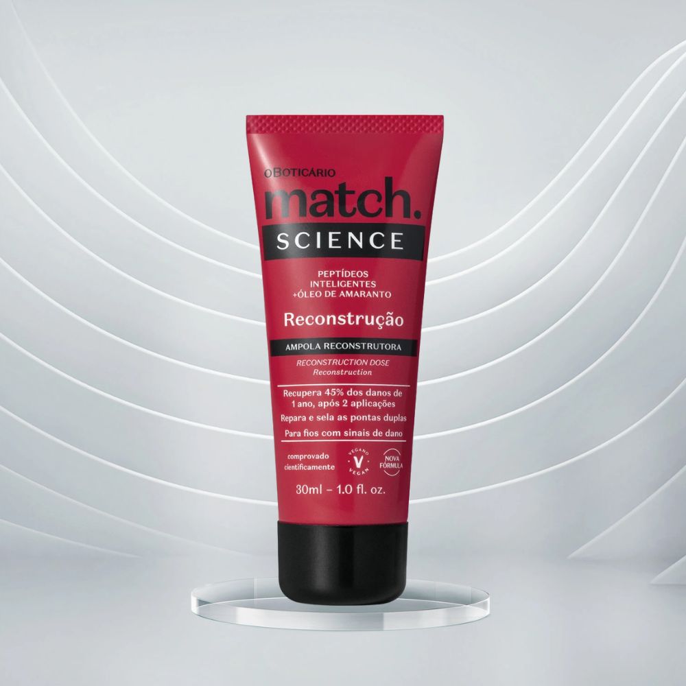 O Boticário Match. Ampola Science Reconstrução - Ampolla ricostruzione capelli danneggiati 30ml